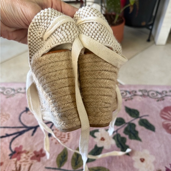 Modatrova Stilvi Raffia Espadrille Wedges Ankle Tie Natural EU 38 - Picture 14 of 16